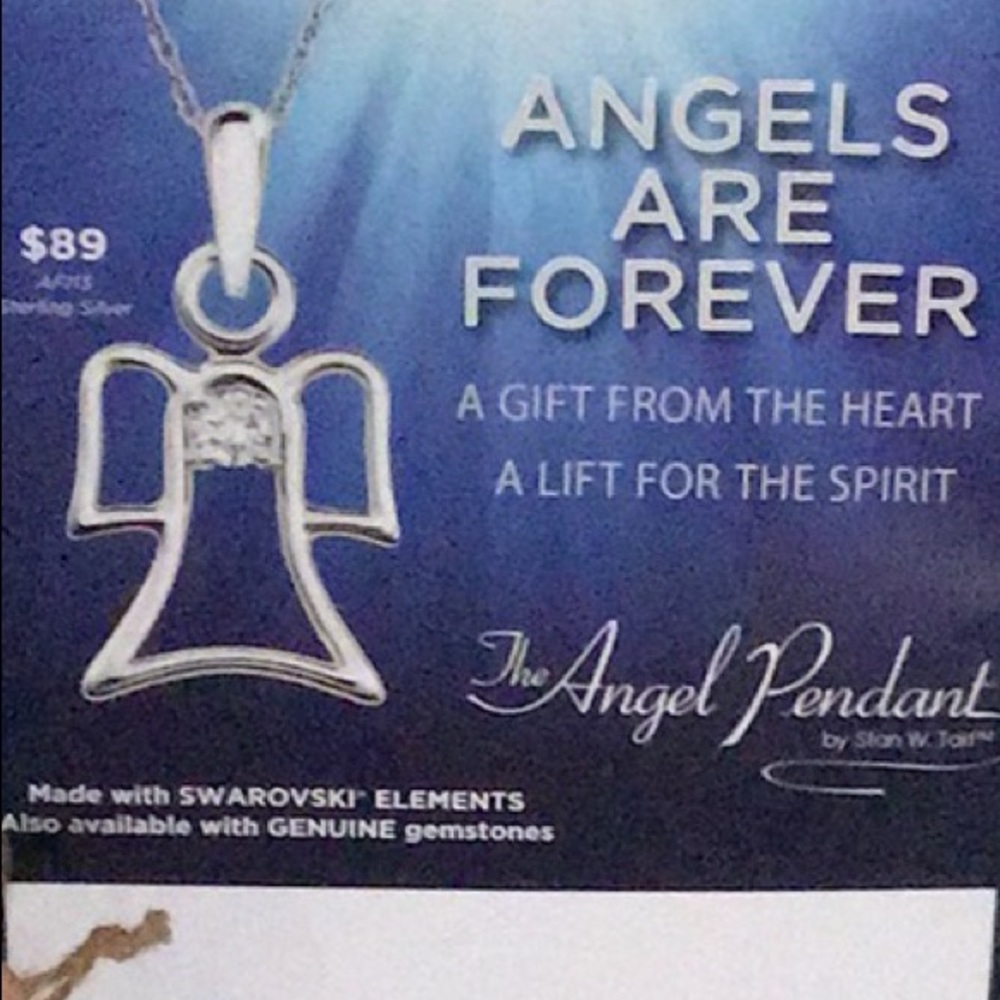 Sterling silver Angel pendant with chain. - Picture 4 of 4